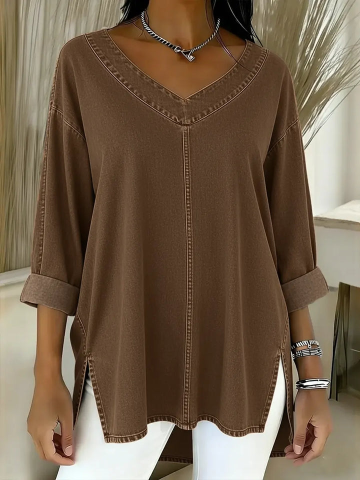 NOELLA | RELAXED V-NECK TOP