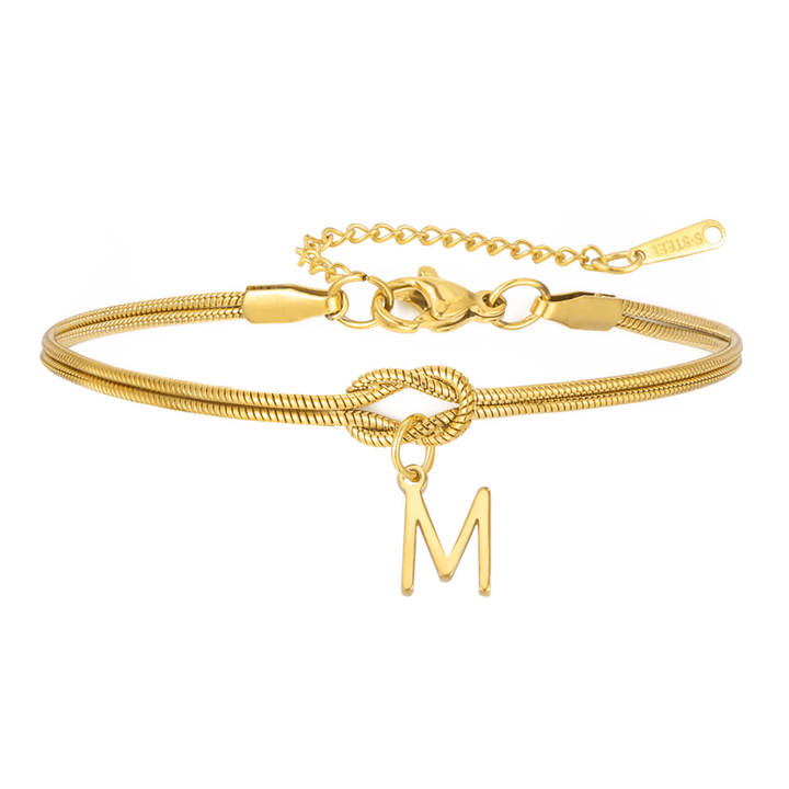Personal Connection Initial Bracelet, shown on a plain background 3