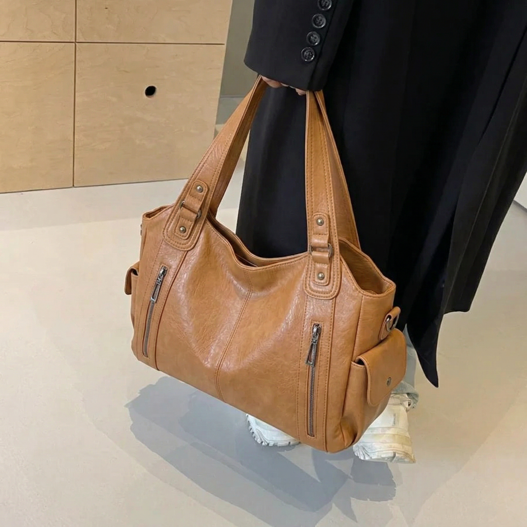 TEREZA | DUAL ZIPPER LARGE CAPACITY SHOULDER BAG