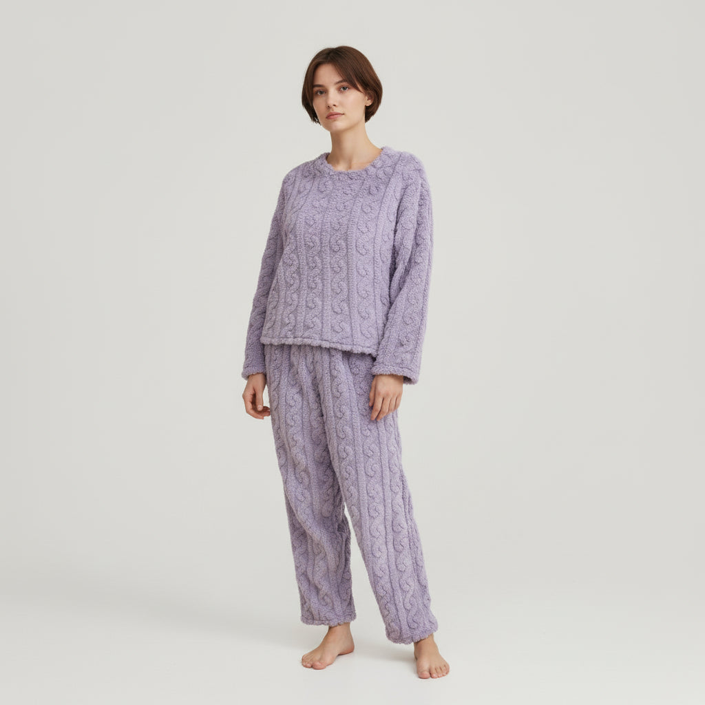 VELMA | CABLE FLEECE LOUNGE SET