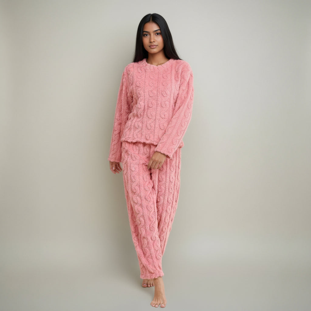VELMA | CABLE FLEECE LOUNGE SET
